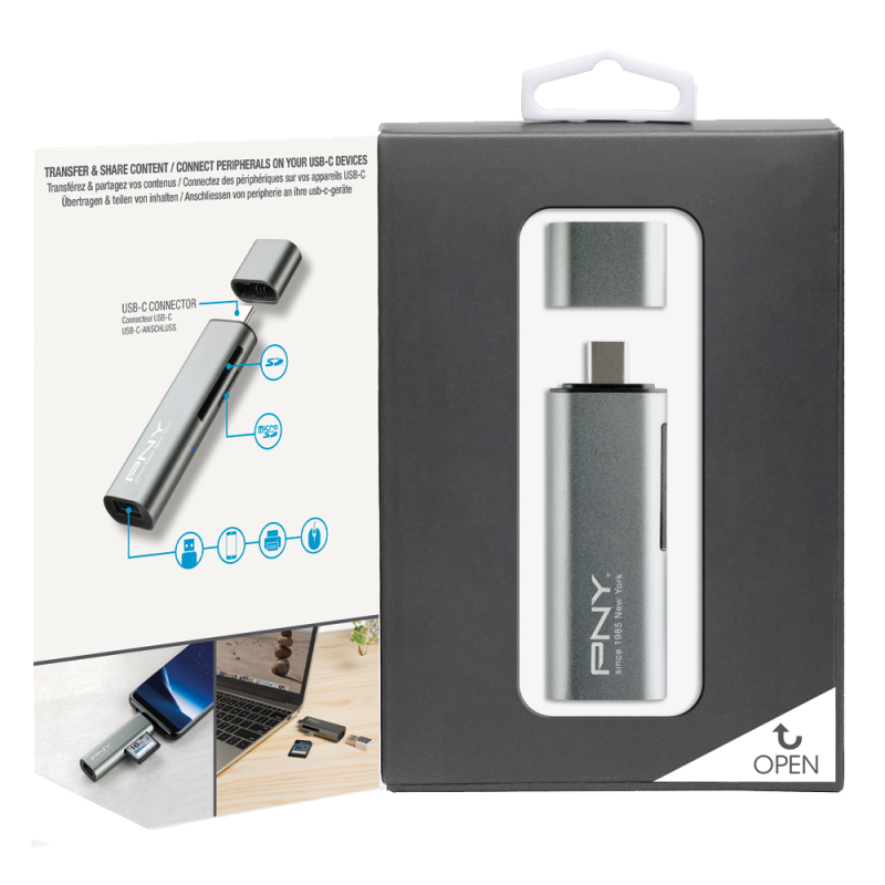EU Product - PNY USB-C Card Reader / USB-A Adapter thumbnail