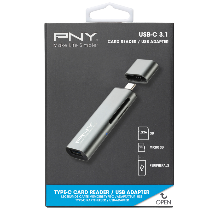EU Product - PNY USB-C Card Reader / USB-A Adapter thumbnail