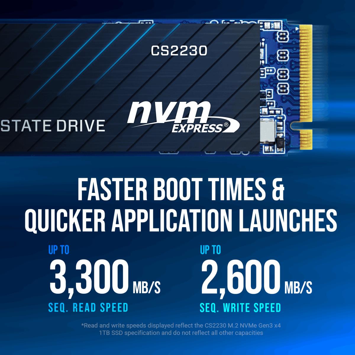 EU Product - SSD  500GB PNY      M.2  PCI-E   NVMe Gen3 CS2230 retail thumbnail