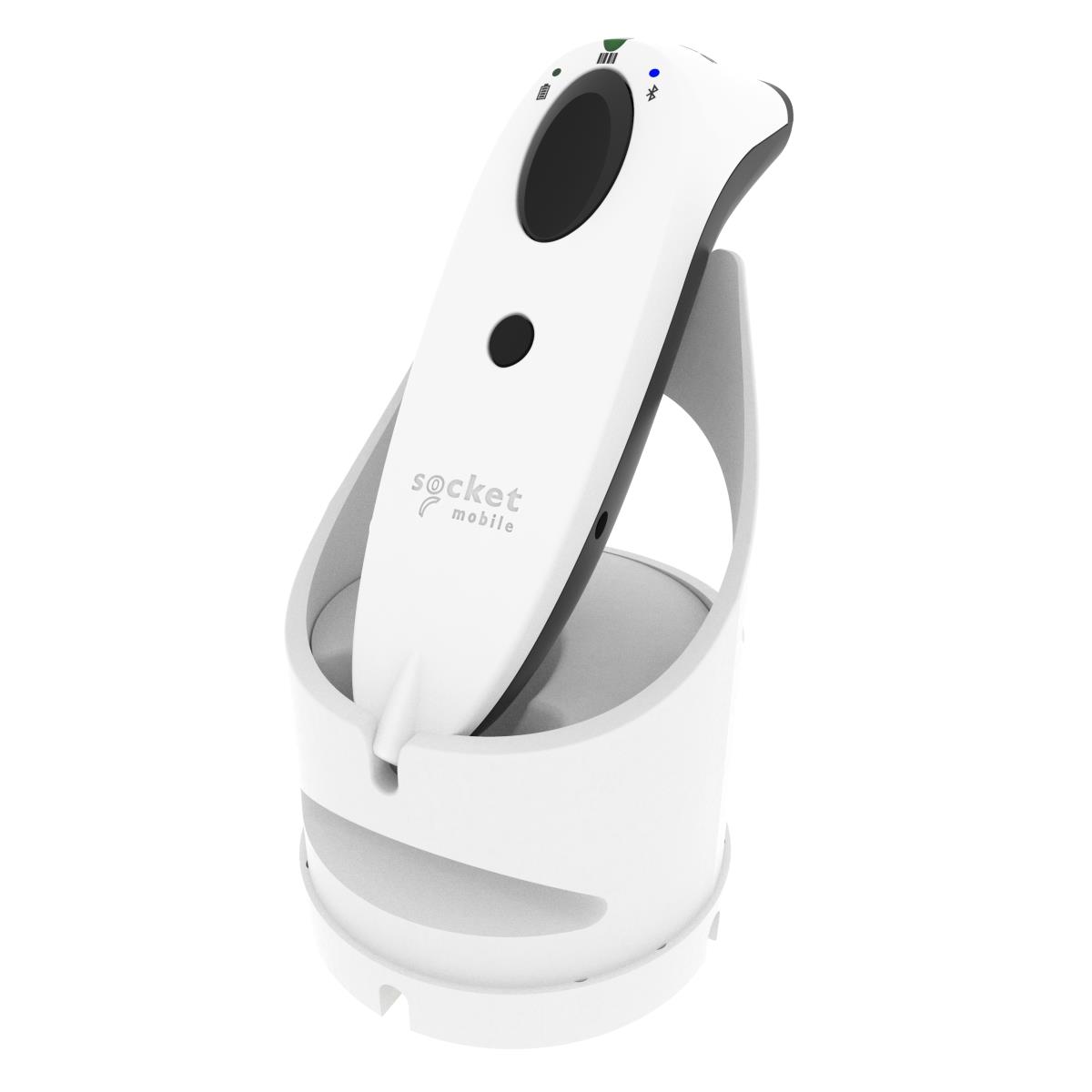 Scan S720 Linear Barcode & QR Code Reader, White & White Dock thumbnail