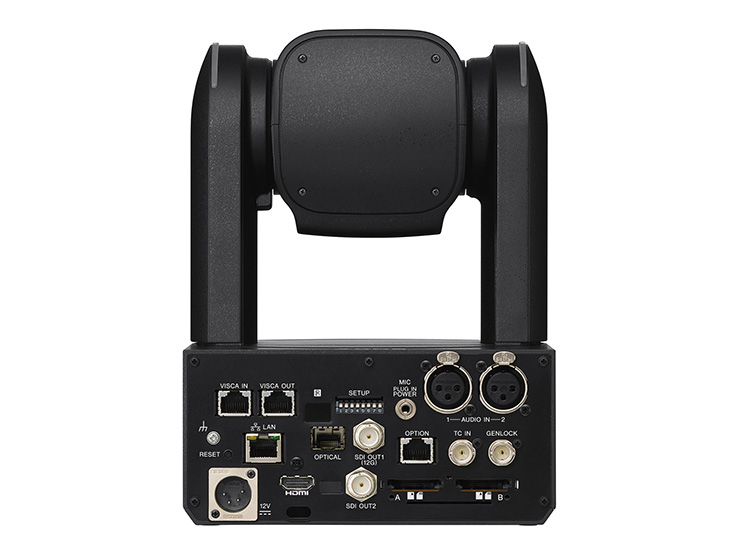BRC-AM7 - Surveillance camera - PTZ - colour - 20.9 MP - 3840 x 2160 - audio - 12G-SDI, 3G-SDI, HDMI - 100Base-TX/1000Base-T - AVC-LongG, HEVC, XAVC HS, XAVC S, XAVC S-I - DC 12 V / PoE ++ thumbnail