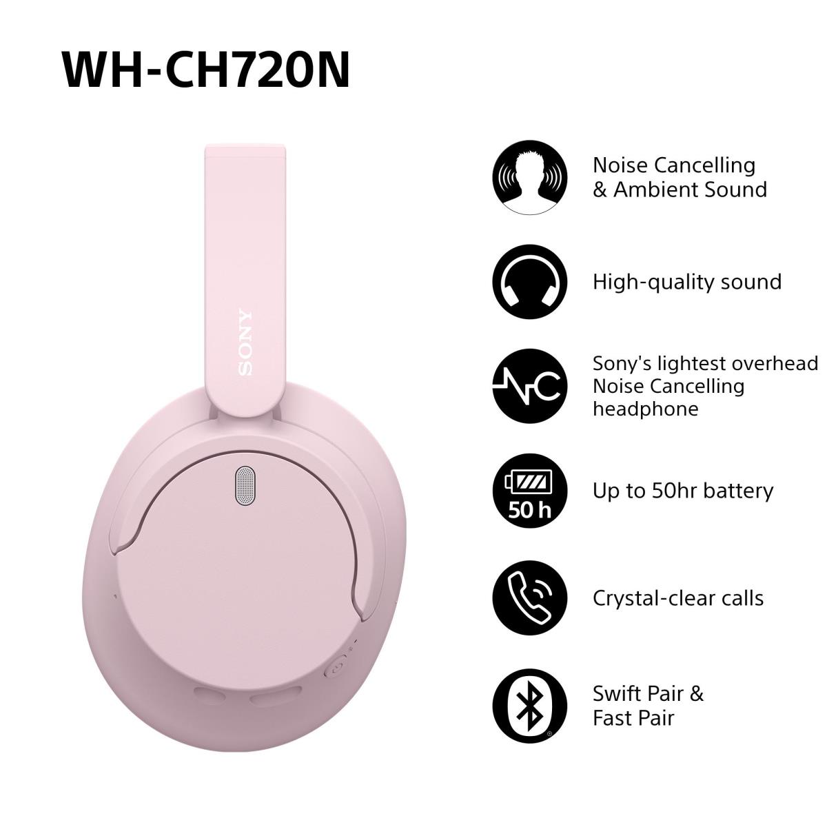 WH-CH720N - True Wireless Headset - Pink thumbnail