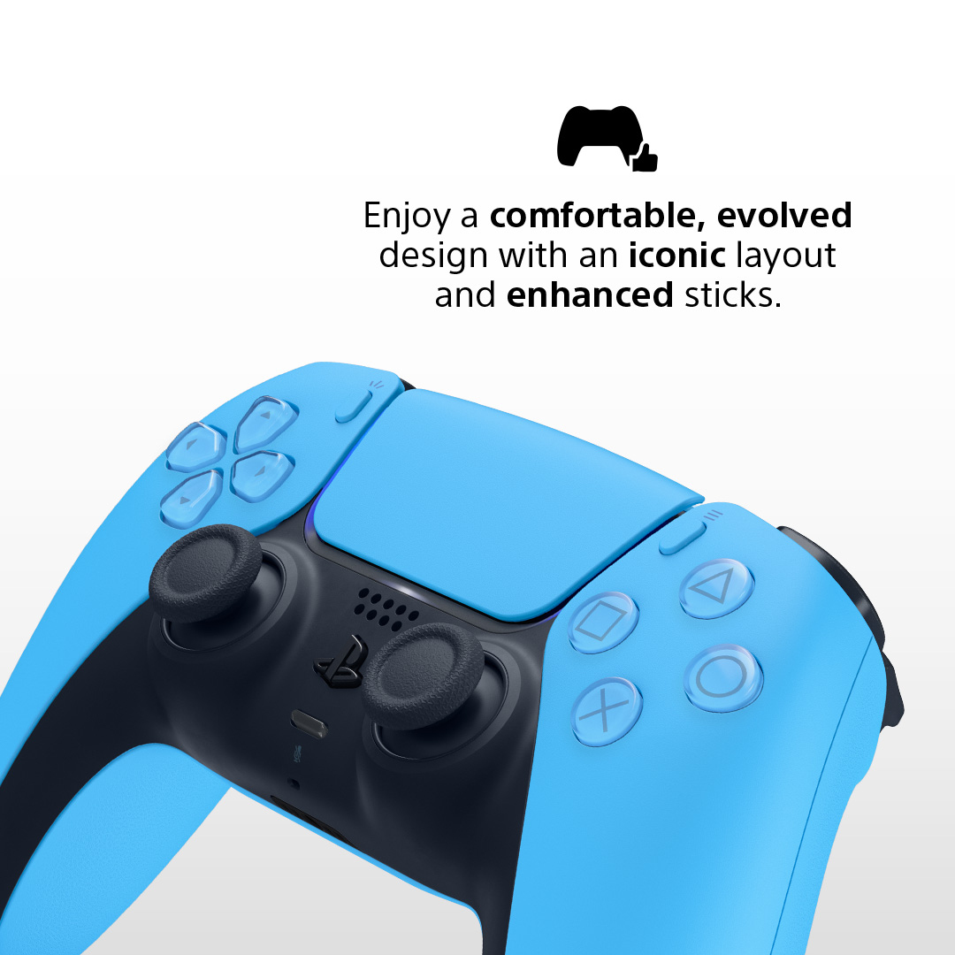 EU Product - PlayStation 5 DualSense Controller Starlight Blue - Gamepad - Bluetooth thumbnail