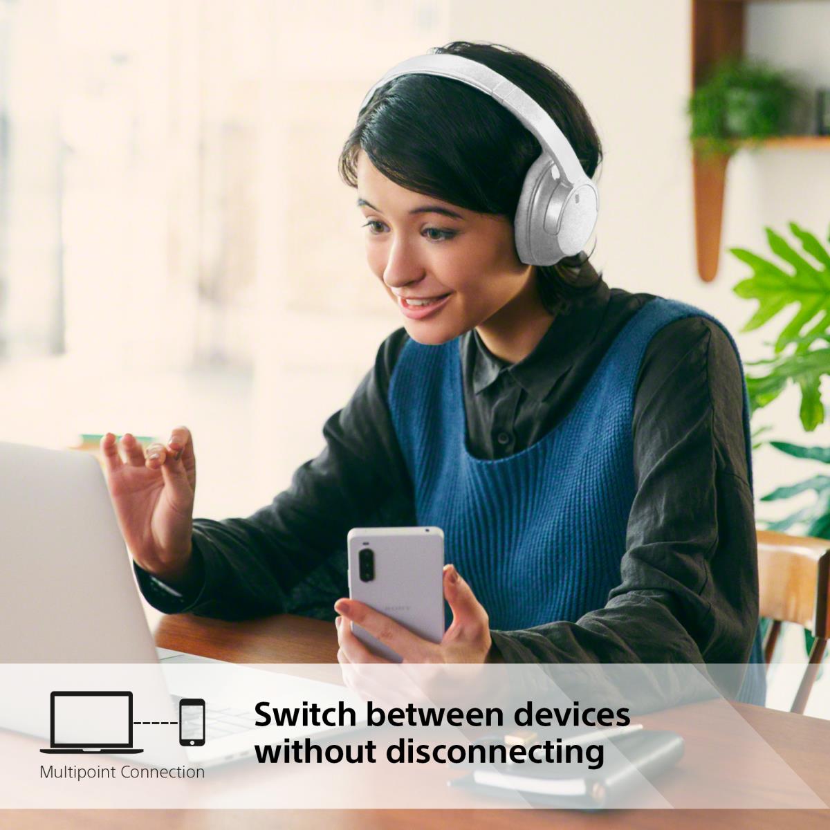 WH-CH720 Headset Wired & Wireless Head-band Calls/Music USB Type-C Bluetooth White thumbnail