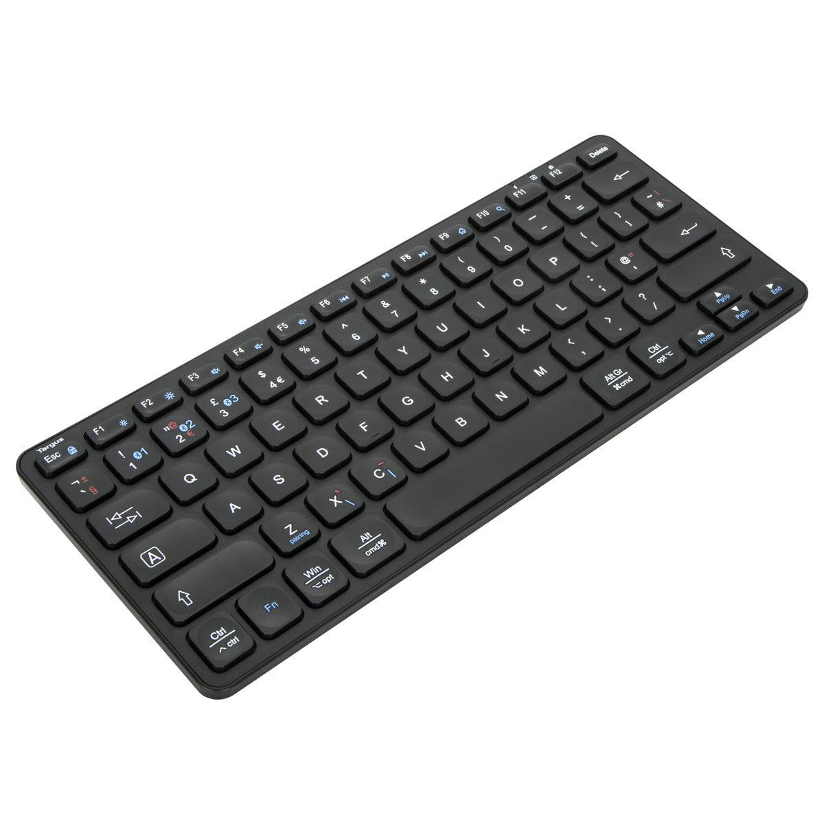 - Keyboard - compact, multi-device, antimicrobial - wireless - Bluetooth 5.1 - QWERTY - UK - black - B2B thumbnail