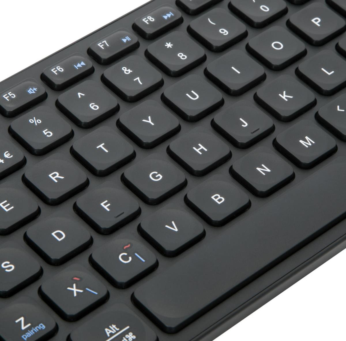 - Keyboard - compact, multi-device, antimicrobial - wireless - Bluetooth 5.1 - QWERTY - UK - black - B2B thumbnail