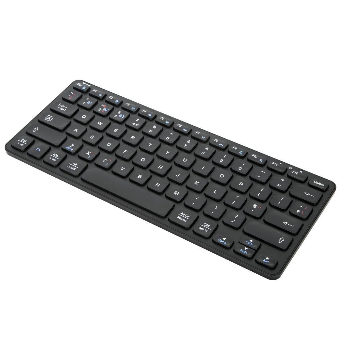 - Keyboard - compact, multi-device, antimicrobial - wireless - Bluetooth 5.1 - QWERTY - UK - black - B2B thumbnail