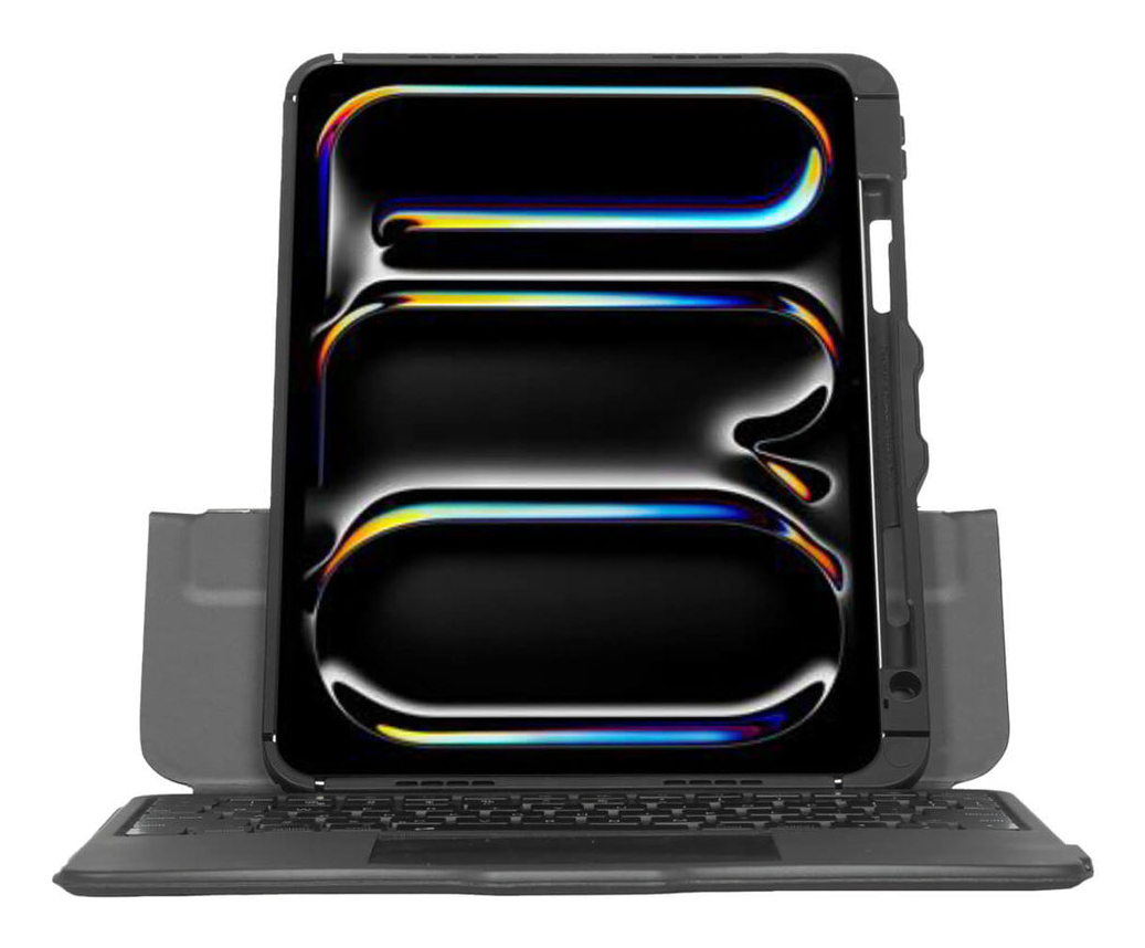 Versavu - Keyboard and folio case - with trackpad - backlit - wireless - Bluetooth 5.0 - QWERTY - Nordic - black thumbnail