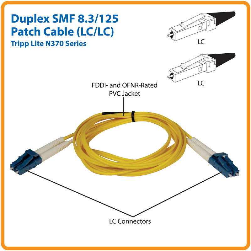 5M SMF FIBER OPTIC CABLE LC/LC thumbnail
