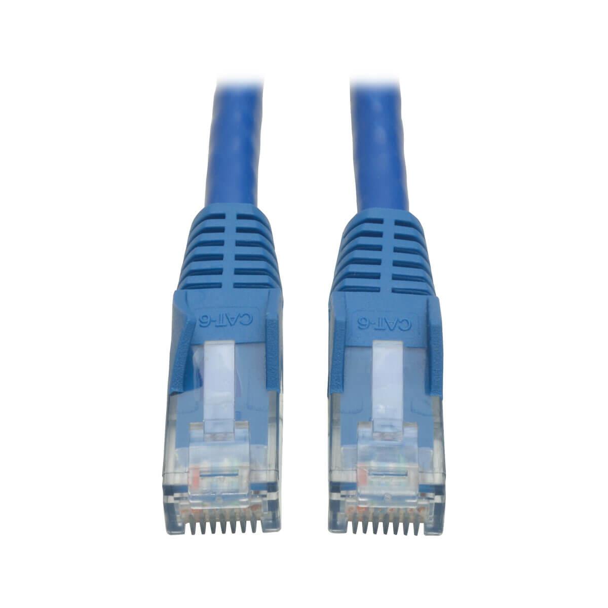 Eaton Tripp Lite Series Cat6 Gigabit Snagless Molded (UTP) Ethernet Cable (RJ45 M/M), PoE, Blue, 5 ft. (1.52 m) - Patch cable - RJ-45 (M) to RJ-45 (M) - 1.5 m - unshielded - CAT 6 - booted, snagless, stranded - blue thumbnail