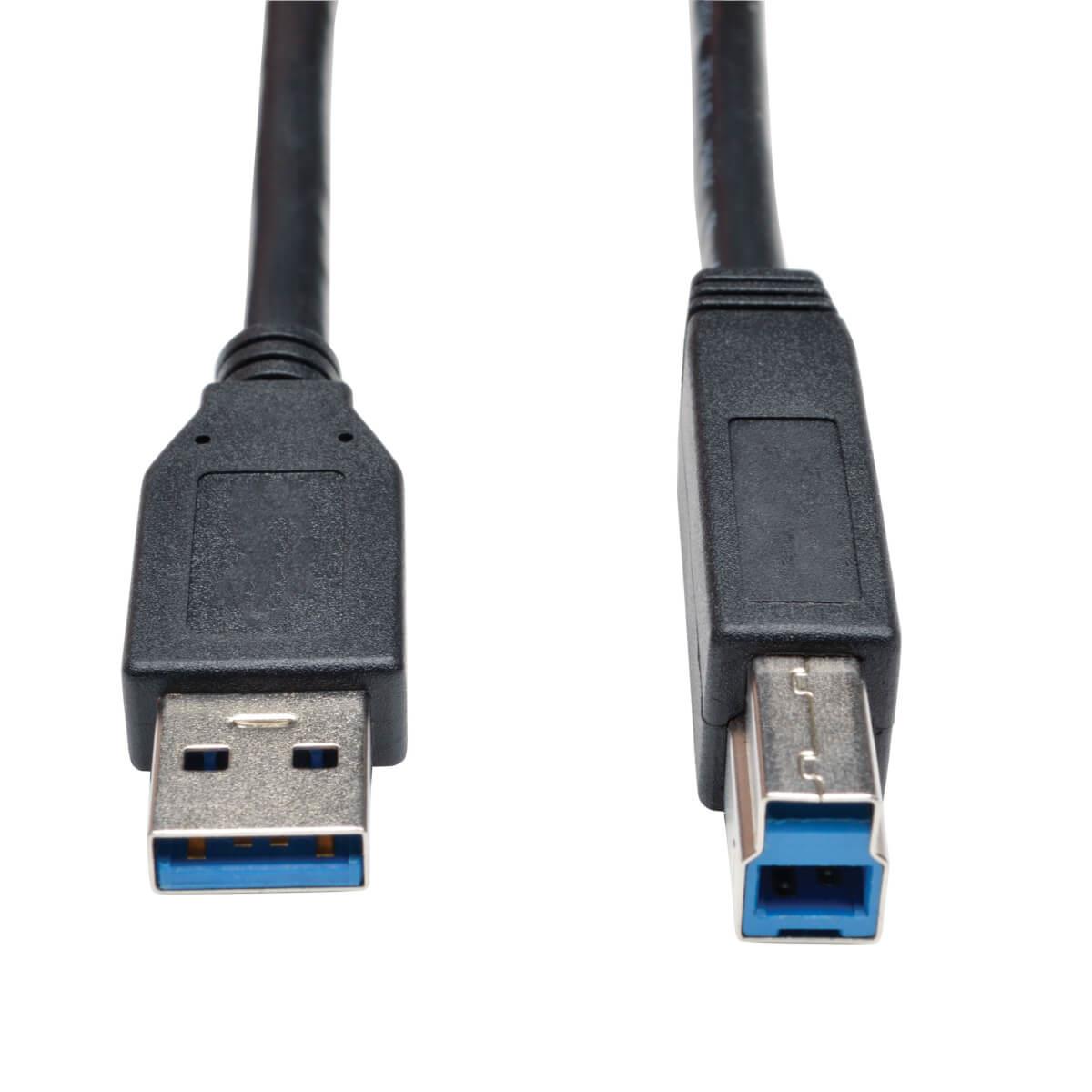 USB 3.0 SuperSpeed Device Cable (AB M/M) Black, 10 ft. (3.05 m) U322-010-BK thumbnail