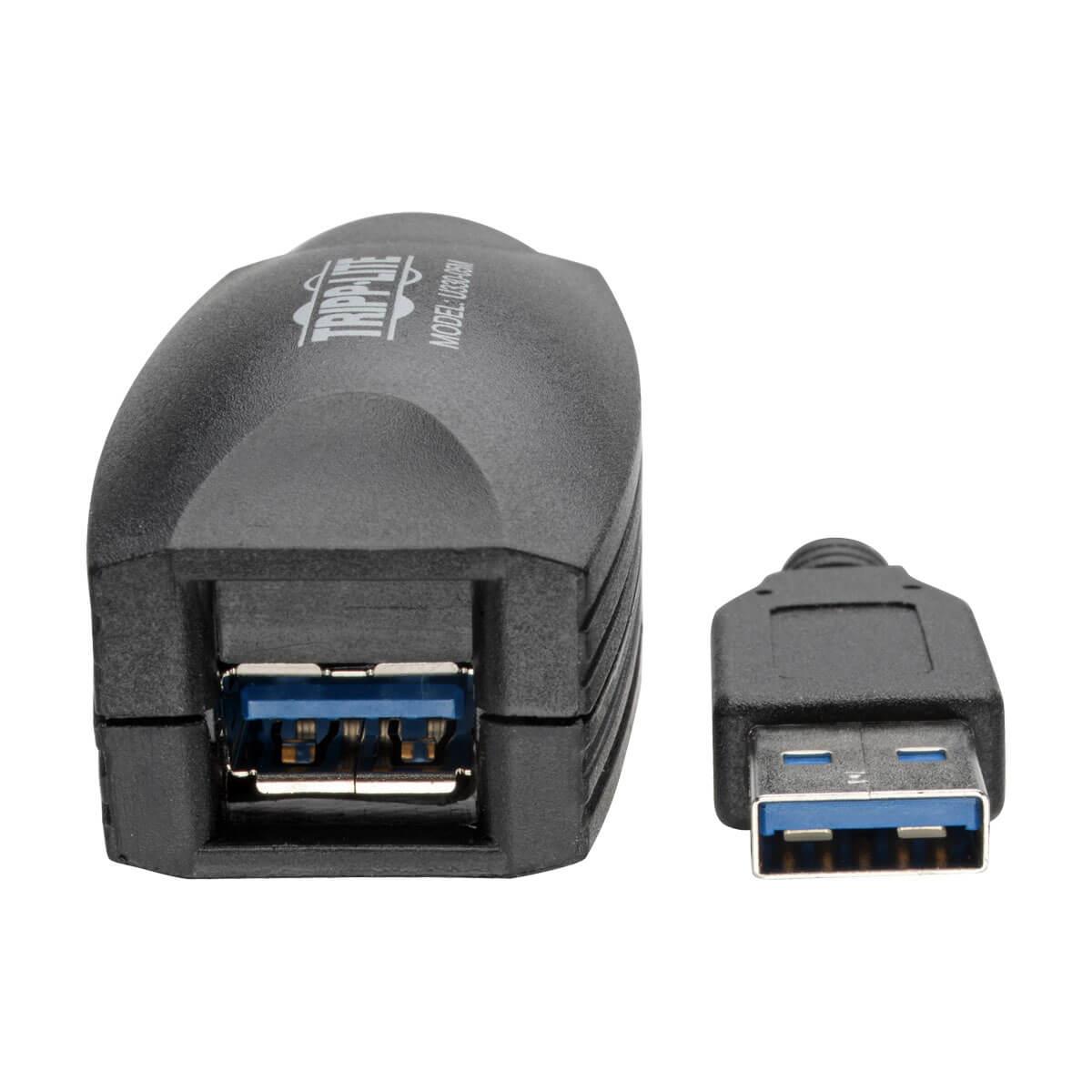 Eaton Tripp Lite Series 5M USB 3.0 SuperSpeed Active Extension Repeater Cable A M/F 16ft 16' 5 Meter - USB extension cable - USB Type A (M) to USB Type A (F) - USB 3.0 - 5 m - active - grey thumbnail
