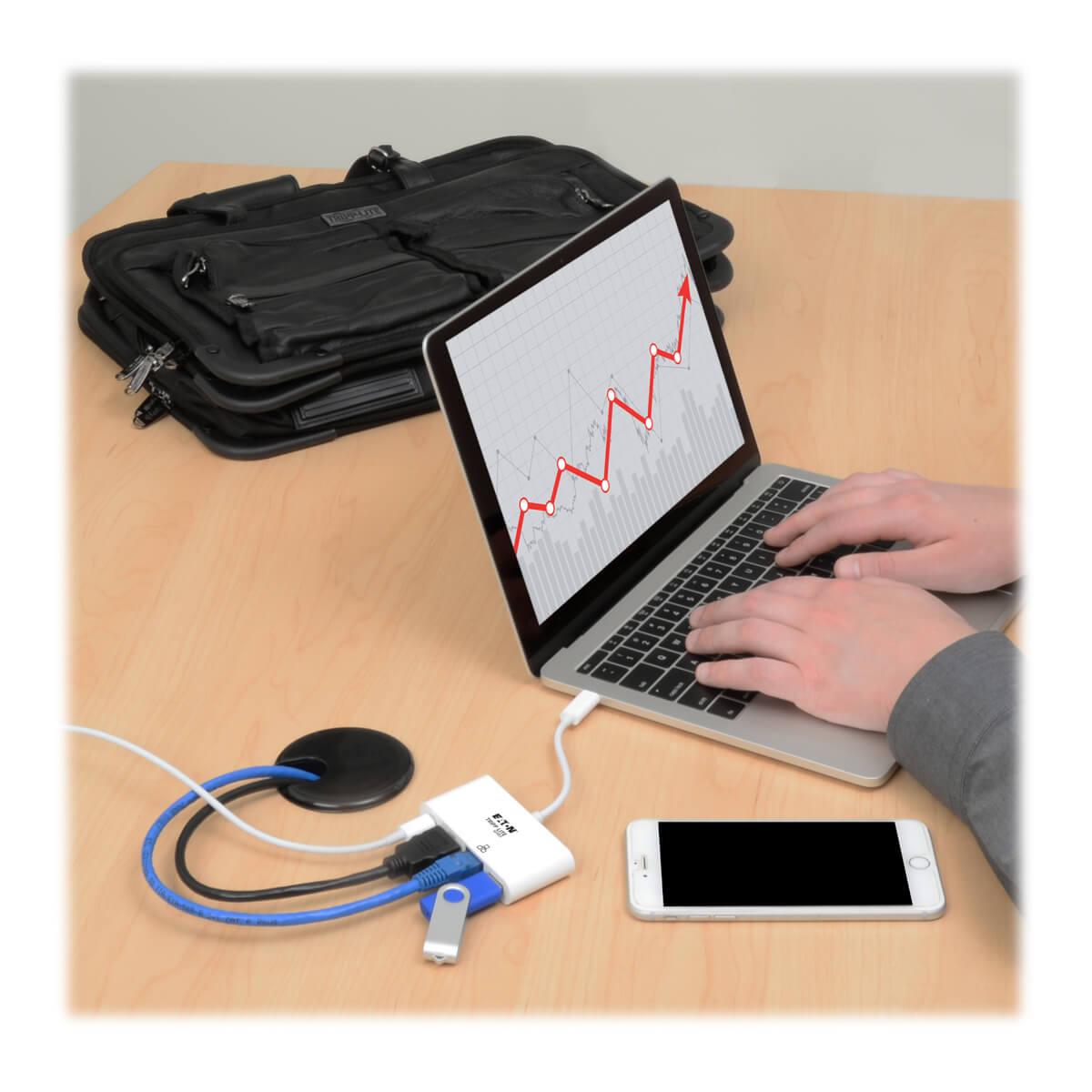 EU Product - Tripplite Series USB-C Multiport Adapter HDMI, USB 3.0 thumbnail