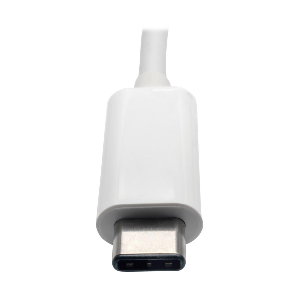 Eaton Tripp Lite Series USB C to HDMI Multiport Video Adapter Converter 1080p w/ USB-A Hub & USB-C PD Charging, Thunderbolt 3 CompatibleUSB Type C to HDMI, USB-C to HDMI, USB Type-C to HDMI - External video adapter - USB-C 3.1 - HDMI - white thumbnail