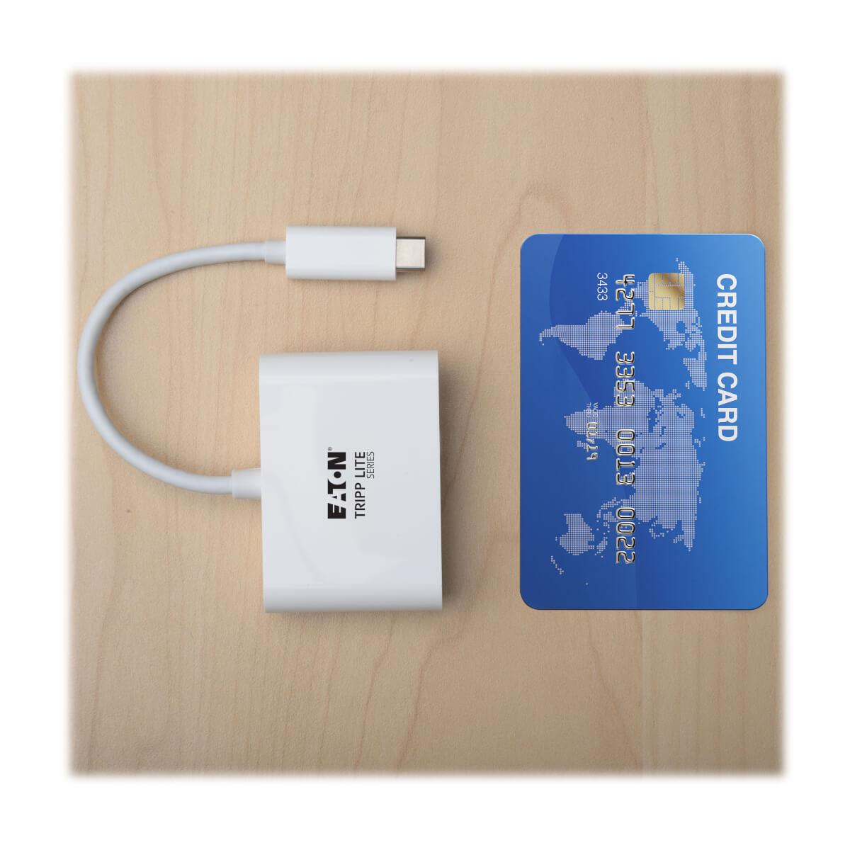 Eaton Tripp Lite Series USB C to HDMI Multiport Video Adapter Converter 1080p w/ USB-A Hub & USB-C PD Charging, Thunderbolt 3 CompatibleUSB Type C to HDMI, USB-C to HDMI, USB Type-C to HDMI - External video adapter - USB-C 3.1 - HDMI - white thumbnail