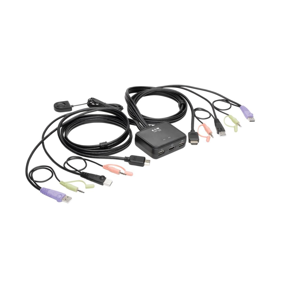 EU Product - 2-Port USB/HD Cable KVM Switch with Audio/Video thumbnail