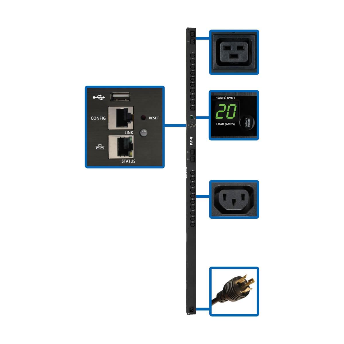 SWITCHED PDU 3.2-3.8KW 200-240V thumbnail