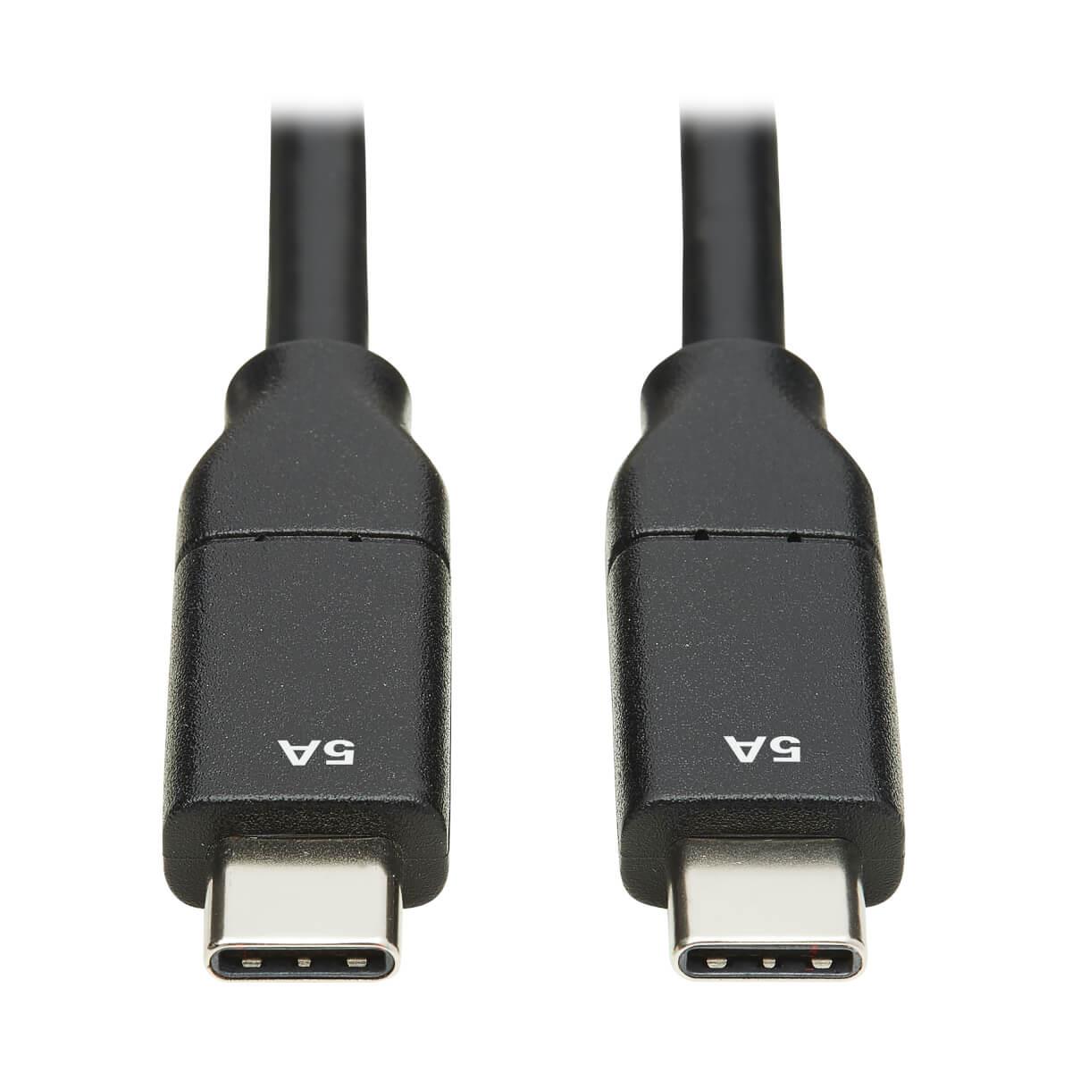 USB-C Cable (M/M), USB 2.0, 5A Rated, USB-IF Certified, Thunderbolt 3, 2M (6.6 ft) U040-C2M-C-5A thumbnail
