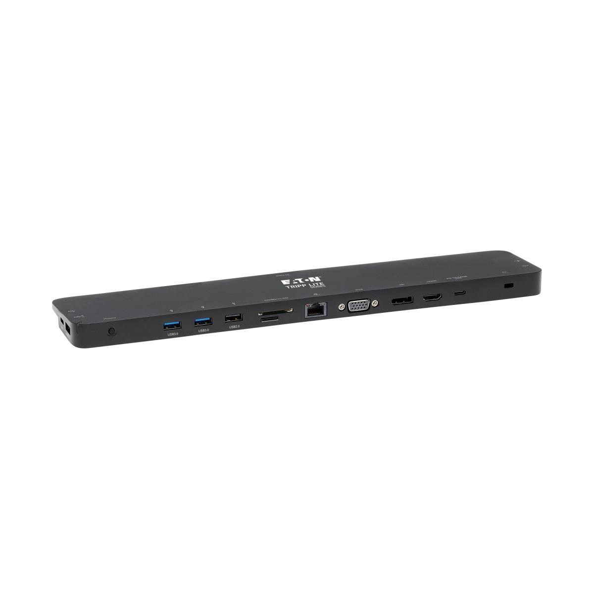 Usb-c dock, triple display - 4k hdmi & dp, vga, usb 3.2 gen 1, usb-a/c hub, gbe, 100w U442-DOCK7D-B thumbnail