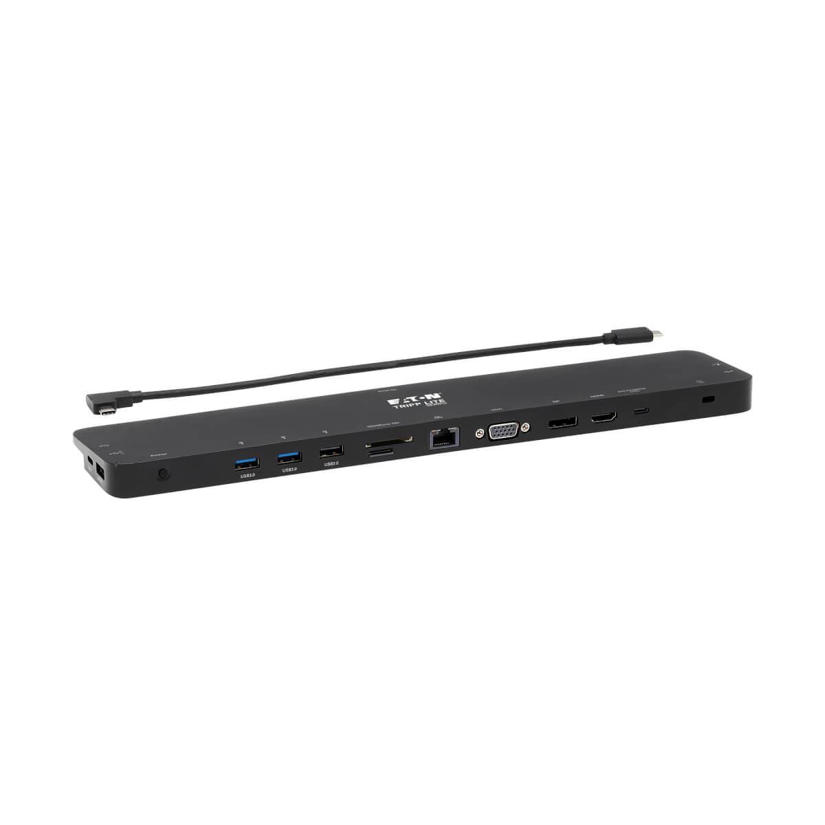 Usb-c dock, triple display - 4k hdmi & dp, vga, usb 3.2 gen 1, usb-a/c hub, gbe, 100w U442-DOCK7D-B thumbnail