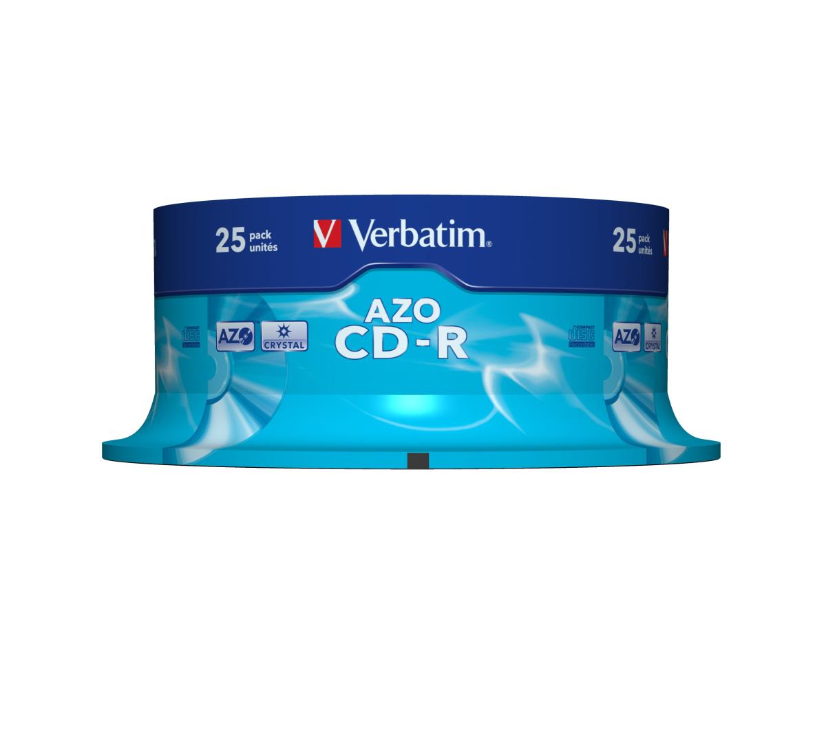 CD-R AZO 700MB 52X CRYSTAL SURFACE 25 PK SPINDLE thumbnail