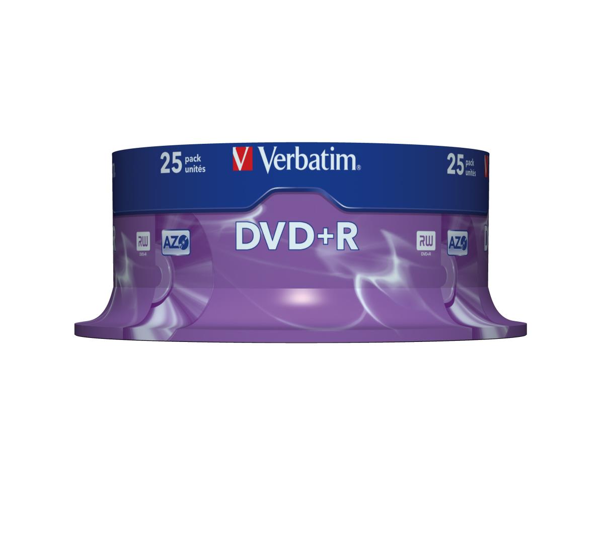 DVD+R AZO 4.7GB 16X MATT SILVER SURFACE 25 PK SPIND thumbnail