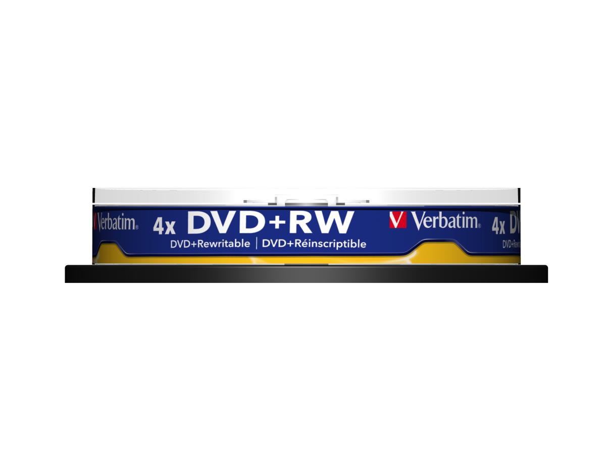 DVD+RW SERL 4.7GB 4X MATT SILVER SURFACE 10 PK SPIN thumbnail