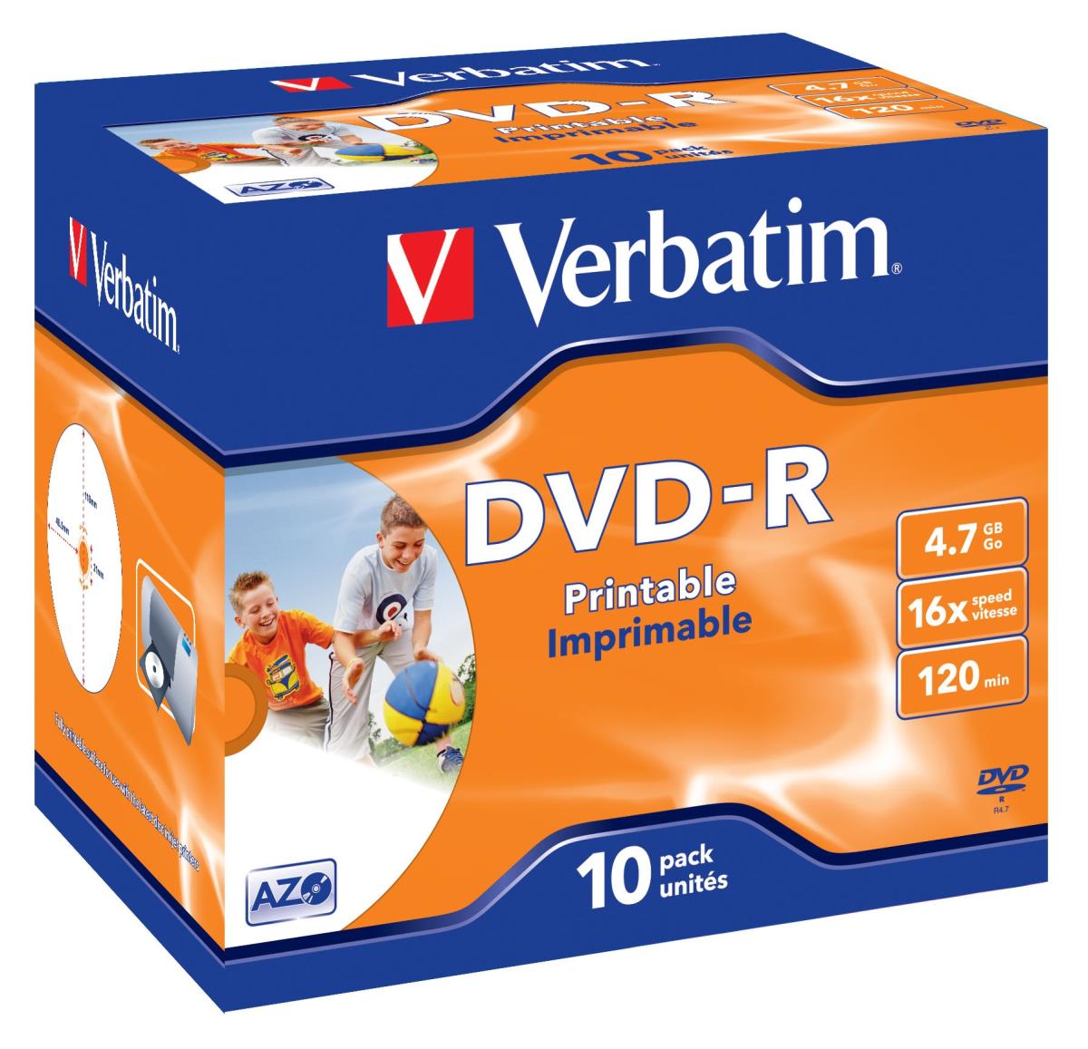 DVD-R 16x Printable 10pk J/C thumbnail