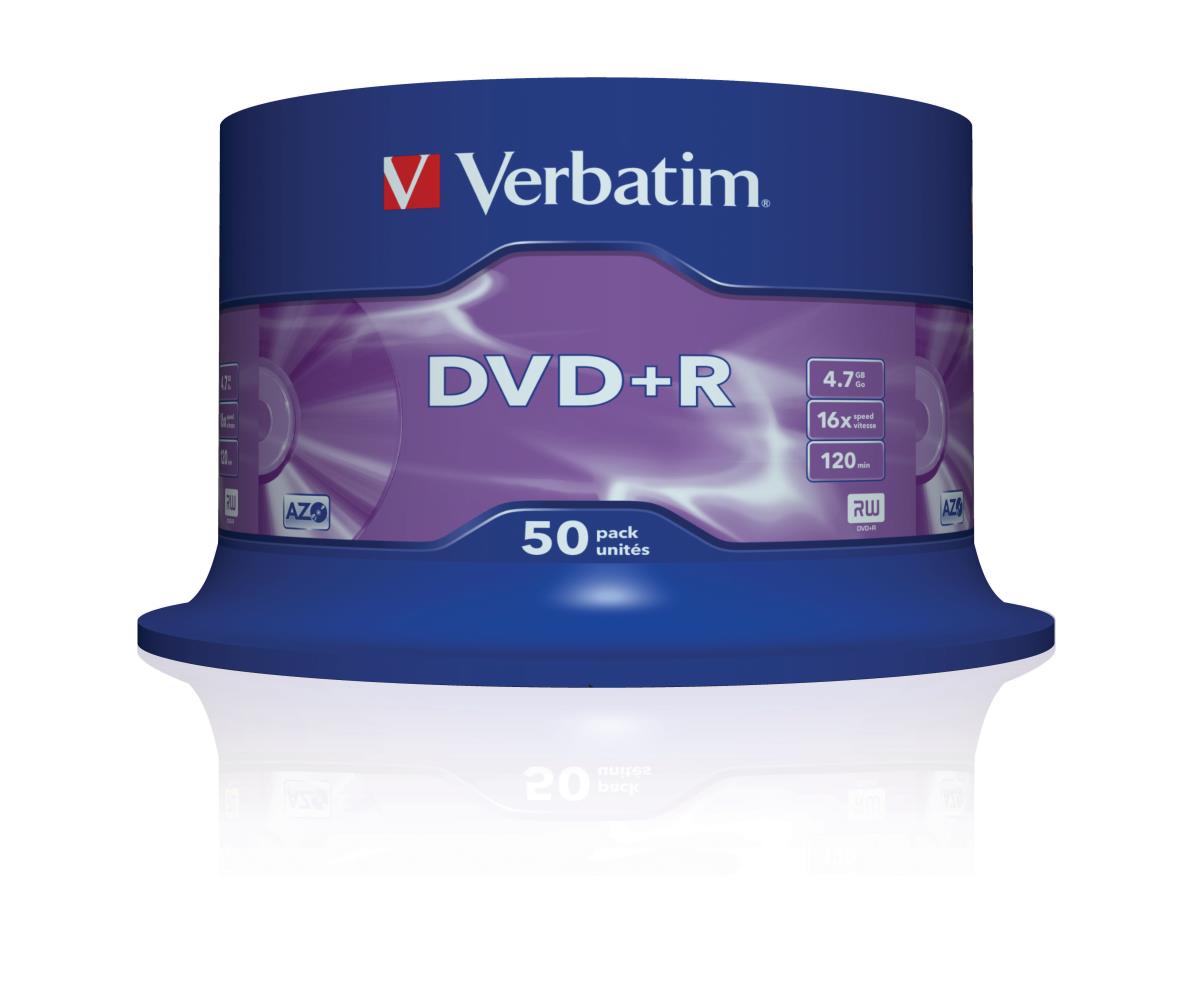 DVD+R 16X 4.7GB 50PKSPINDLE MATT SILVER thumbnail