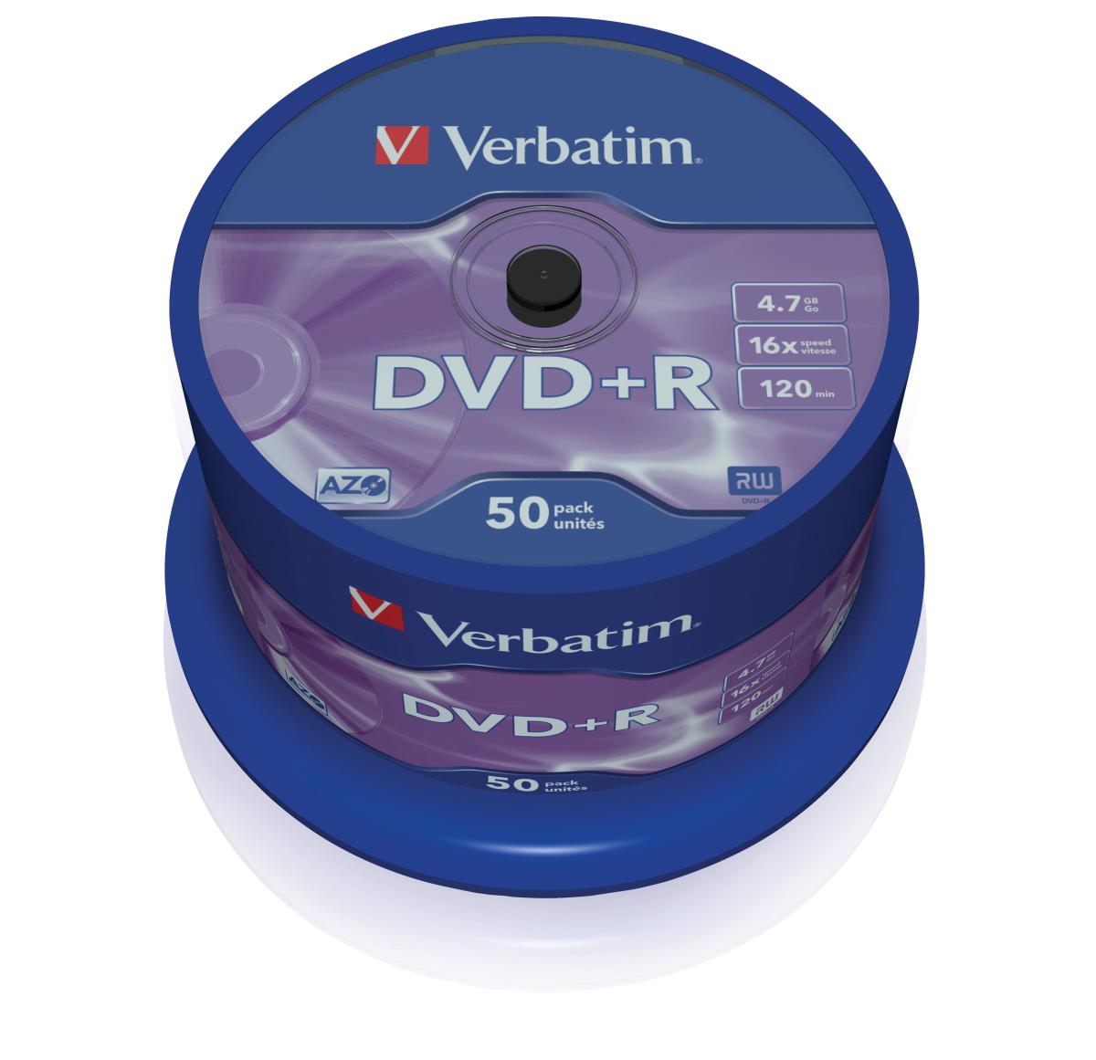 DVD+R 16X 4.7GB 50PKSPINDLE MATT SILVER thumbnail
