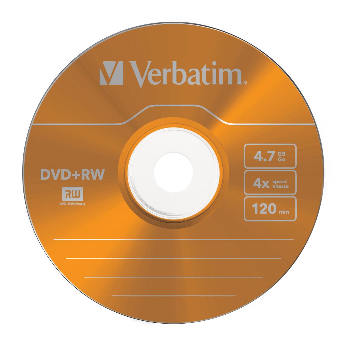 DVD+RW SERL 4.7GB 4X COLOUR SURFACE (5 PACK) thumbnail