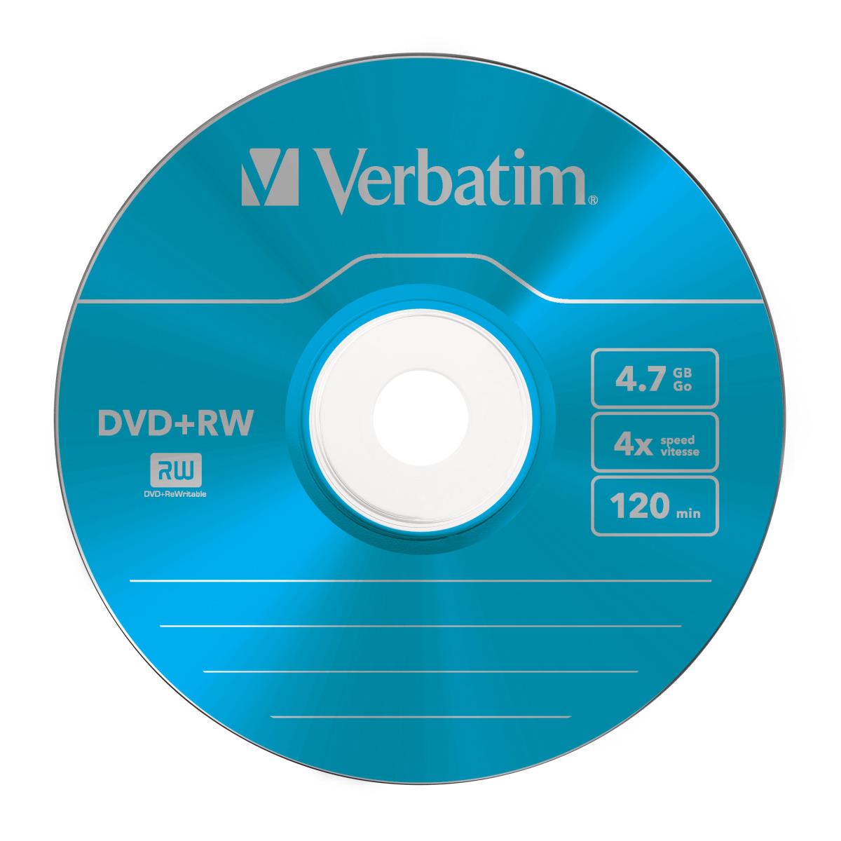 DVD+RW SERL 4.7GB 4X COLOUR SURFACE (5 PACK) thumbnail