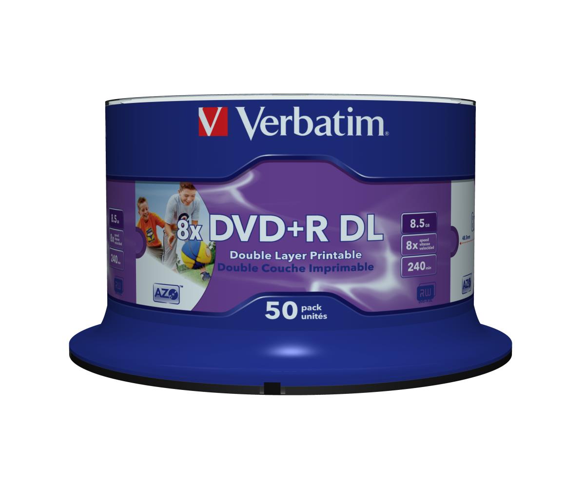 DVD+R Double Layer 8.5GB 8X Wide Printable 50 Pack thumbnail