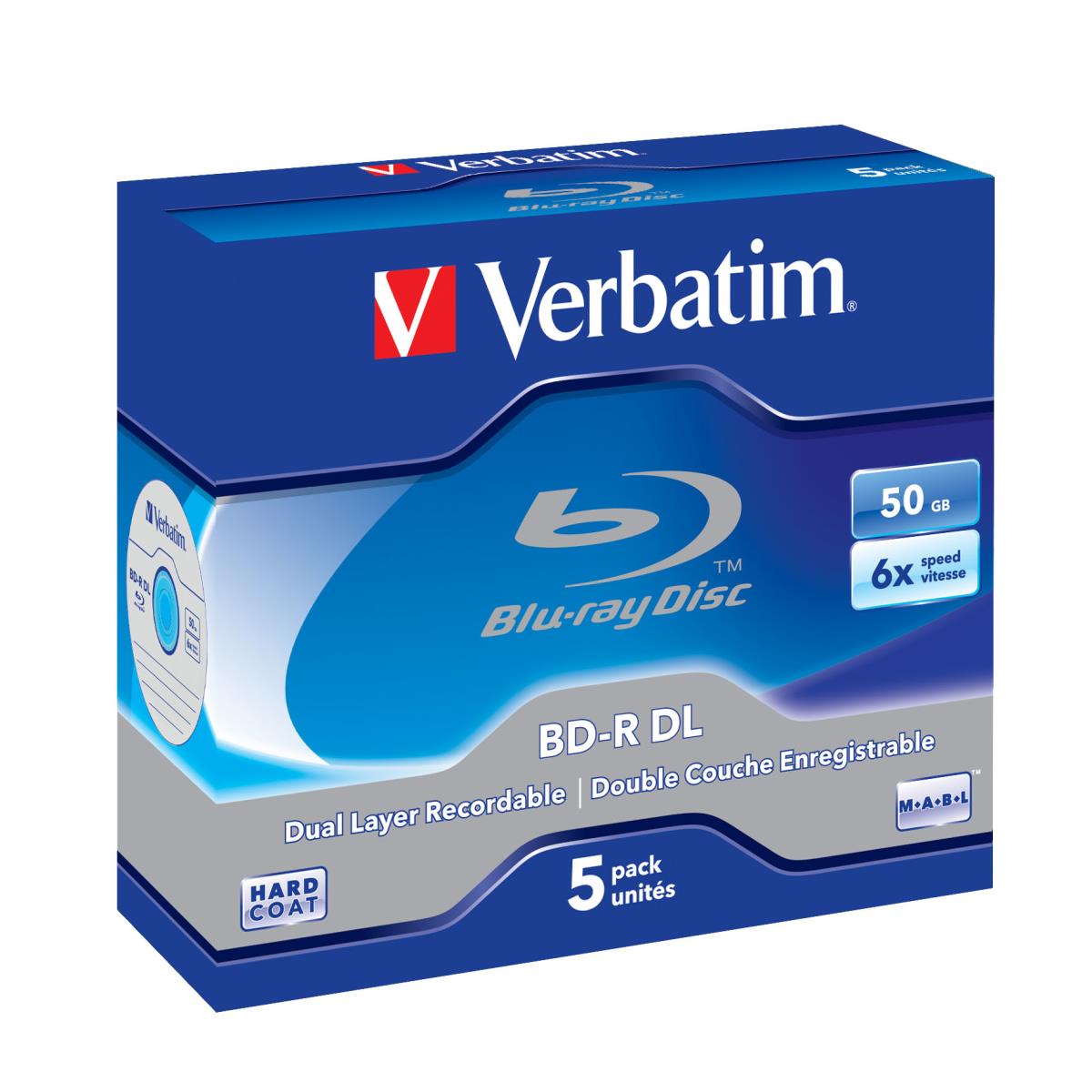BD-R DUAL LAYER 50GB 6X WHITE BLUE SURFACE HARD COA thumbnail