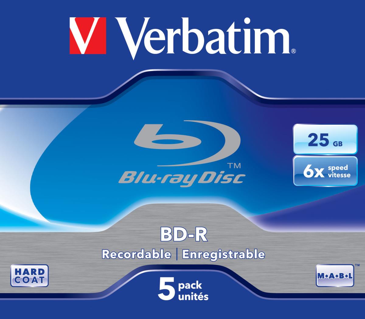BD-R 25GB 6X 5PK JC WHITE/BLUE SURFACE thumbnail