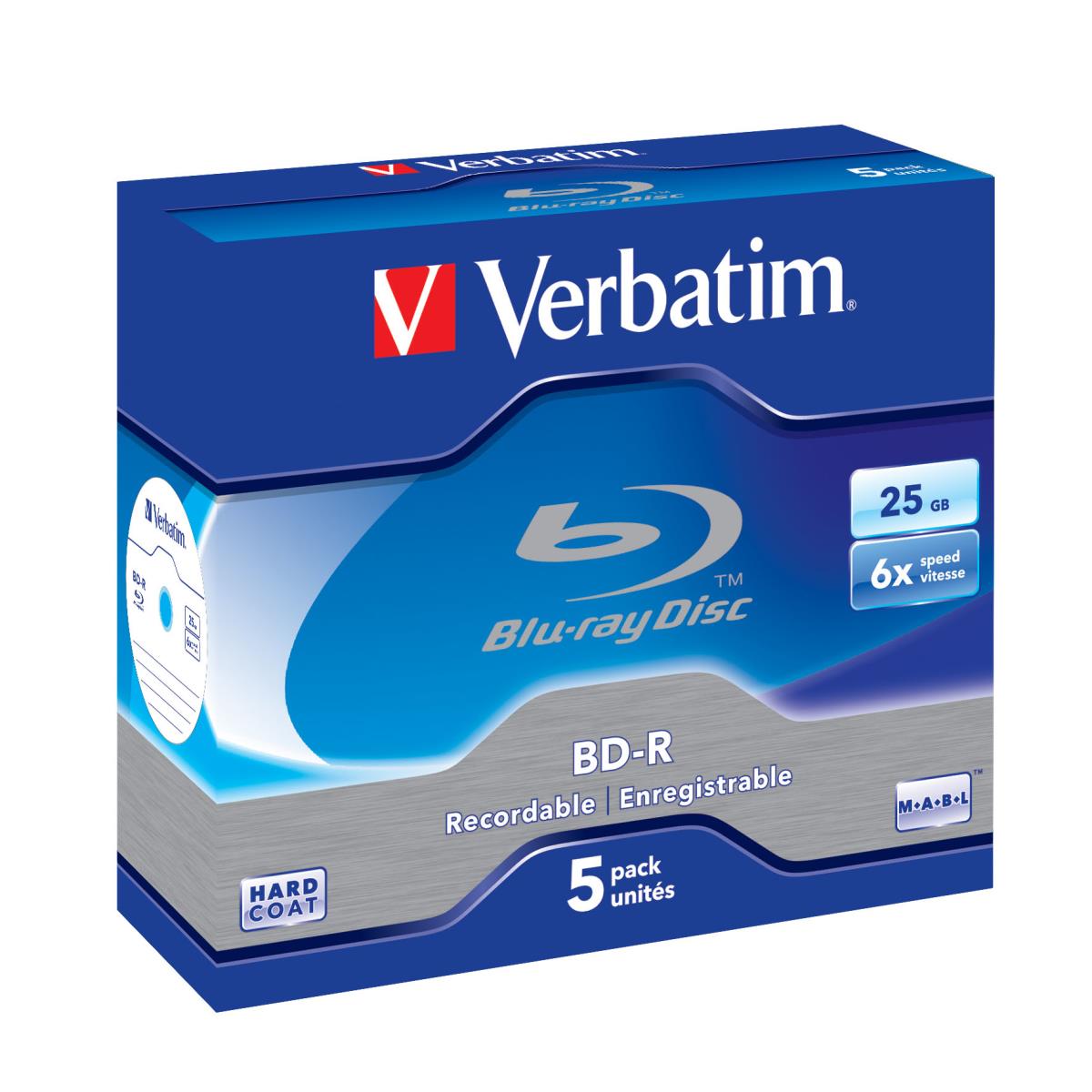 BD-R 25GB 6X 5PK JC WHITE/BLUE SURFACE thumbnail