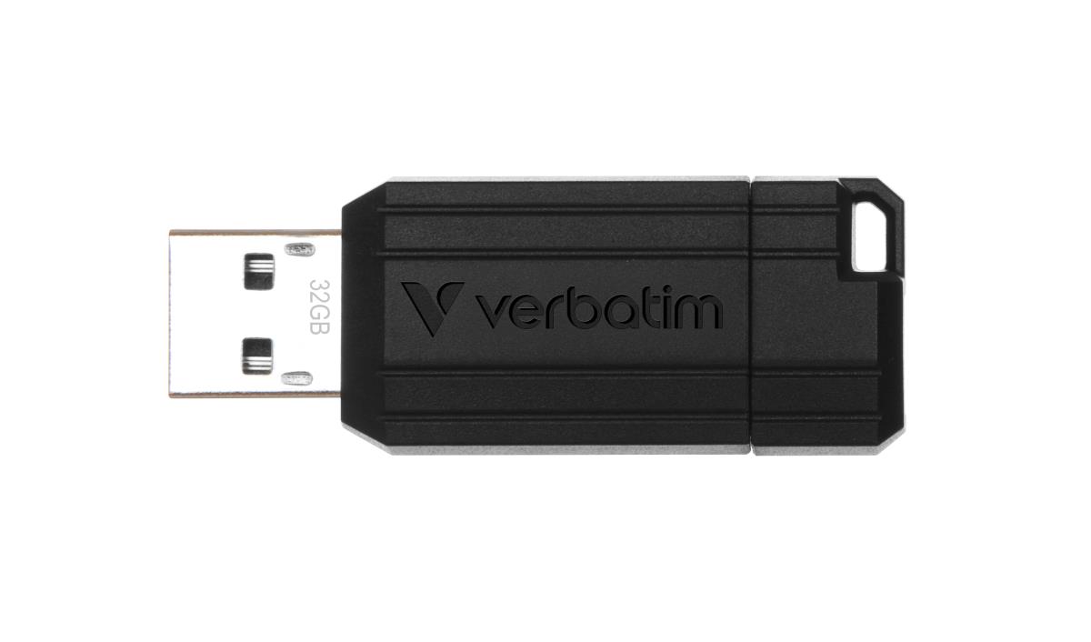 Pinstripe 32GB USB2.0 Drive Black thumbnail