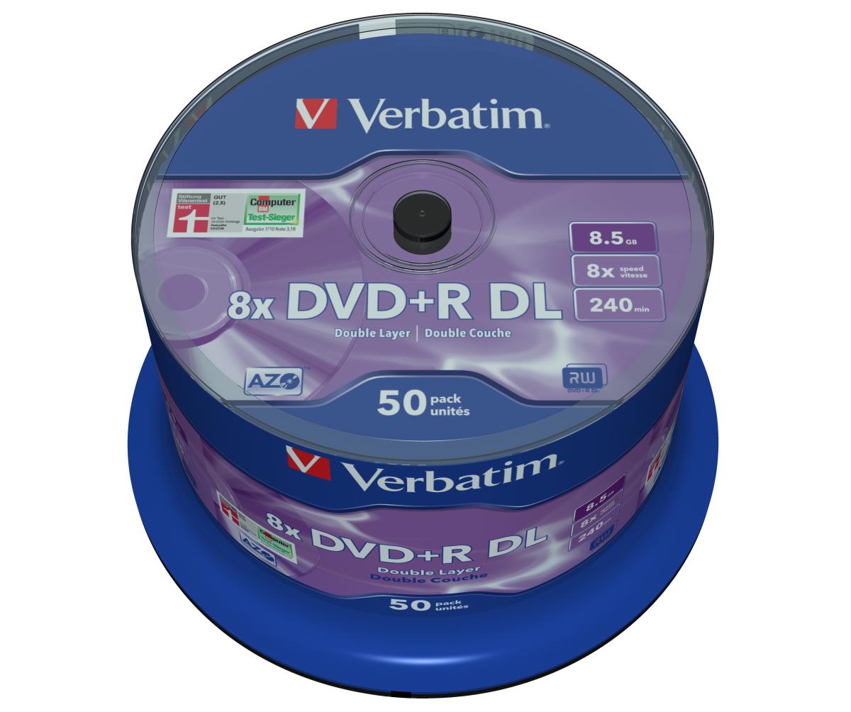 DVD+R Double Layer 8.5GB 8X Matt Silver 50 Spindle thumbnail