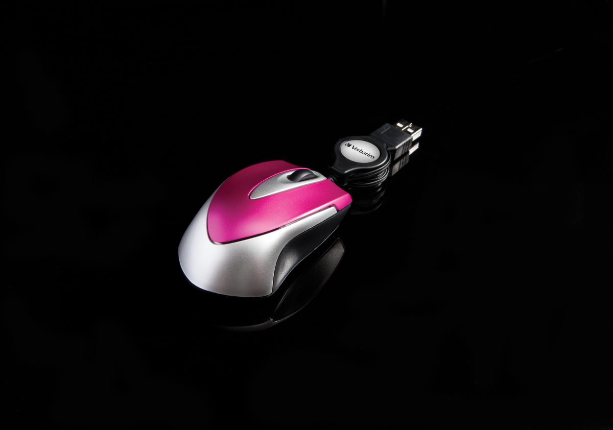 GO MINI OPTICAL TRAVEL MOUSE HOT PINK thumbnail