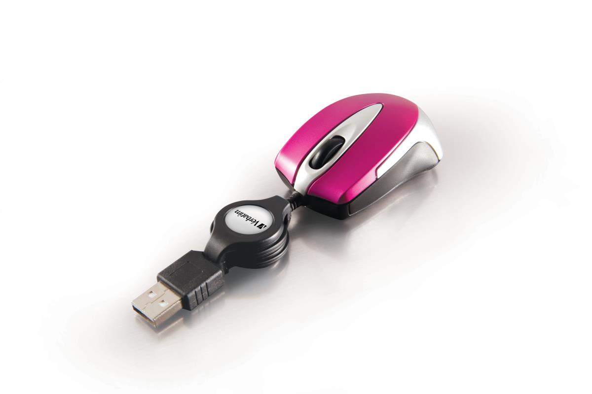 GO MINI OPTICAL TRAVEL MOUSE HOT PINK thumbnail