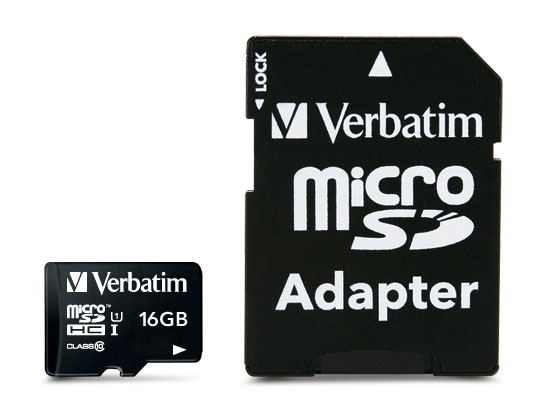16GB Verbatim Premium U1 MicroSDHC Class 10 Card + adapter thumbnail
