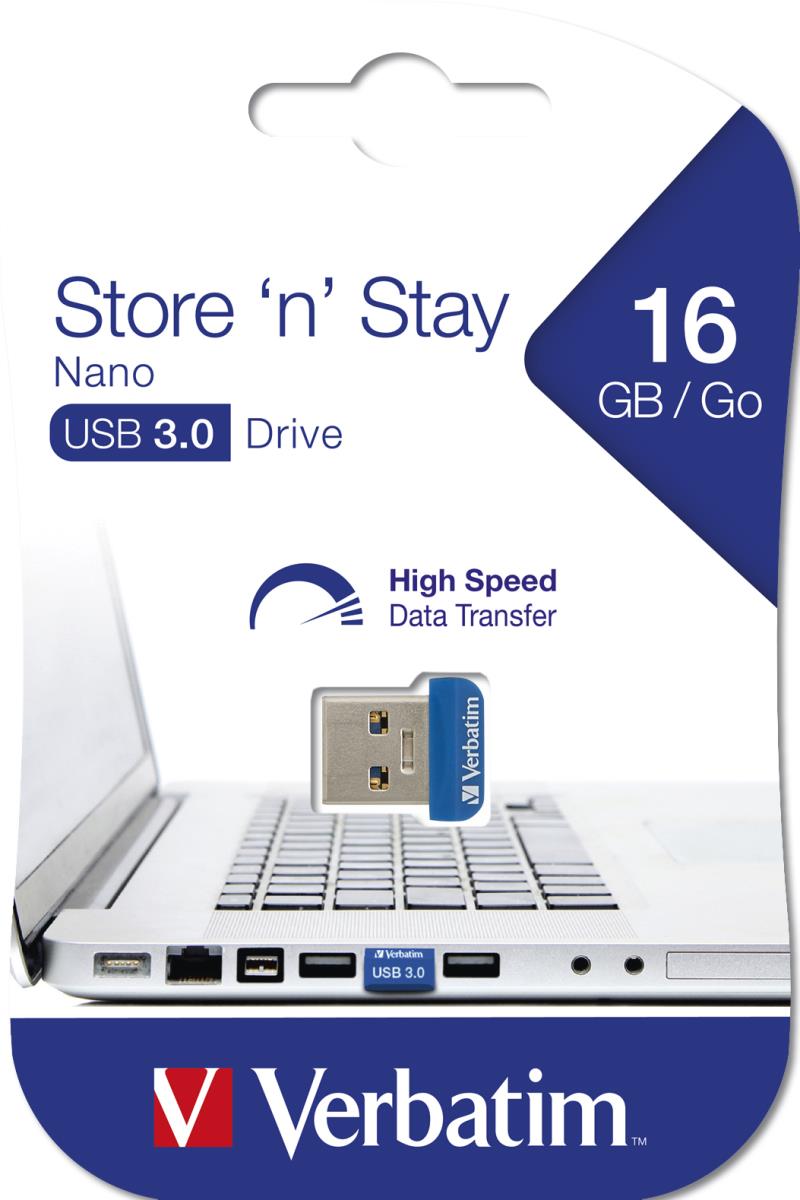 EU Product - USB-Stick  16GB Verbatim 3.0 Nano Store'n Stay retail thumbnail