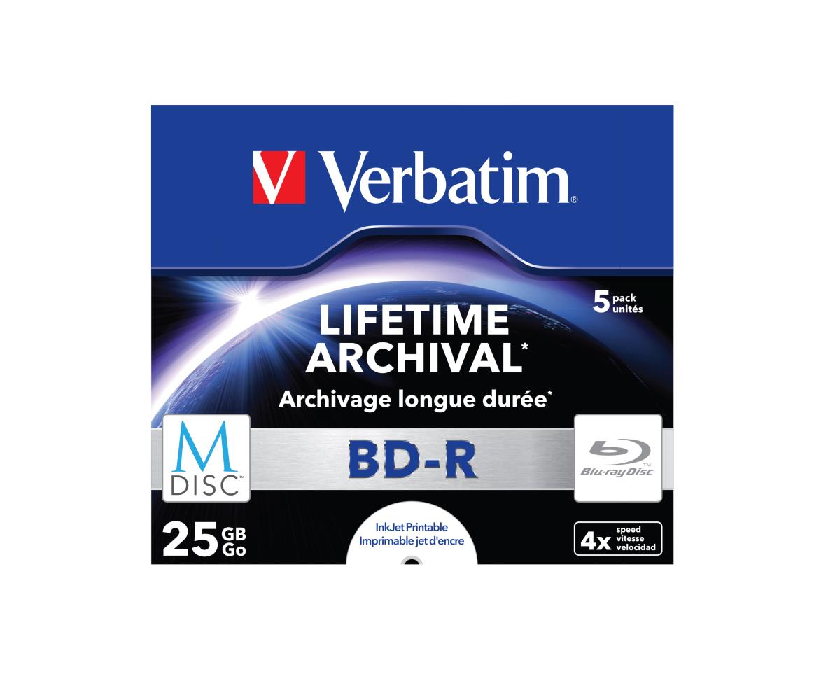 M-DISC BD-R 25GB 4X INKJET PRINT 5 PK JC thumbnail