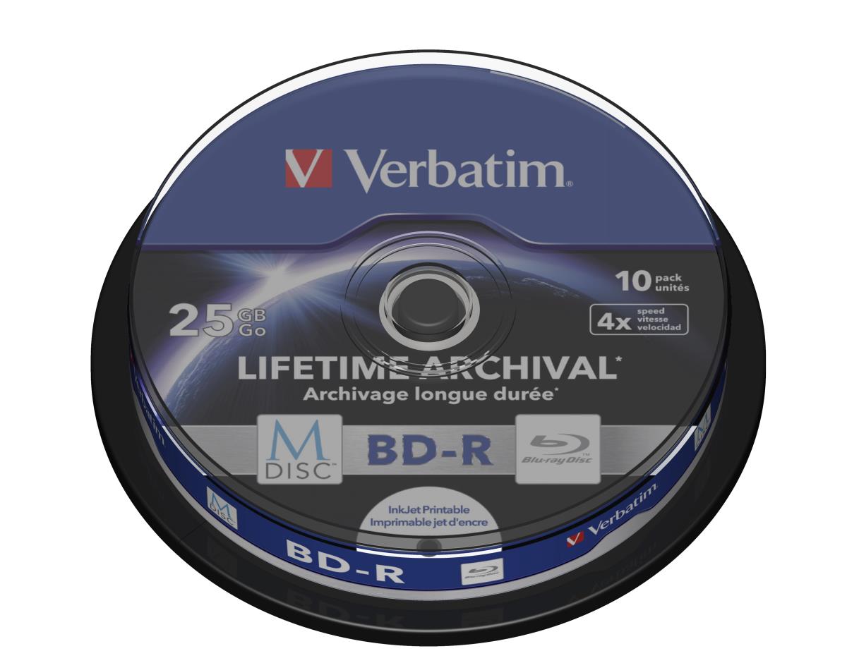 M-DISC BD-R 25GB 4X INKJET PRINTABLE (10 PACK) thumbnail