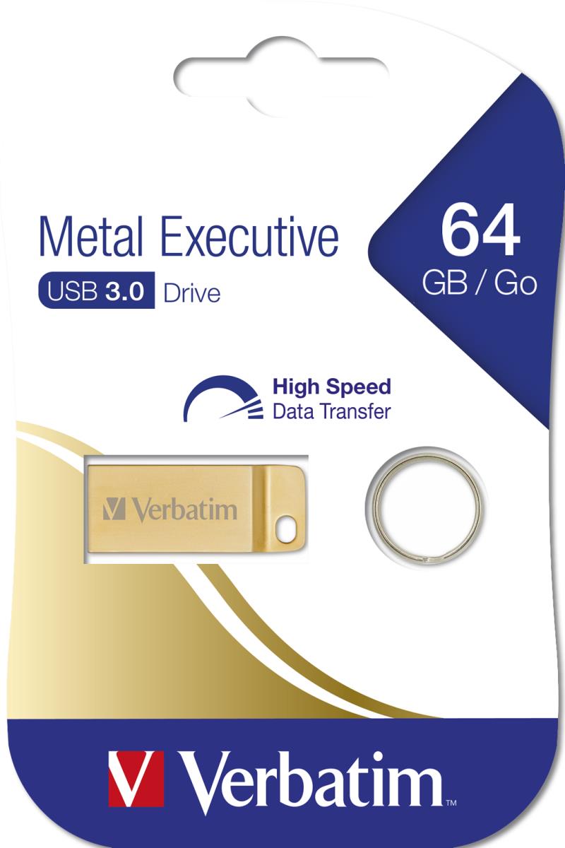 USB Drive 3.0 Metal Executive 64GB Gold 3.2 Gen 1 thumbnail