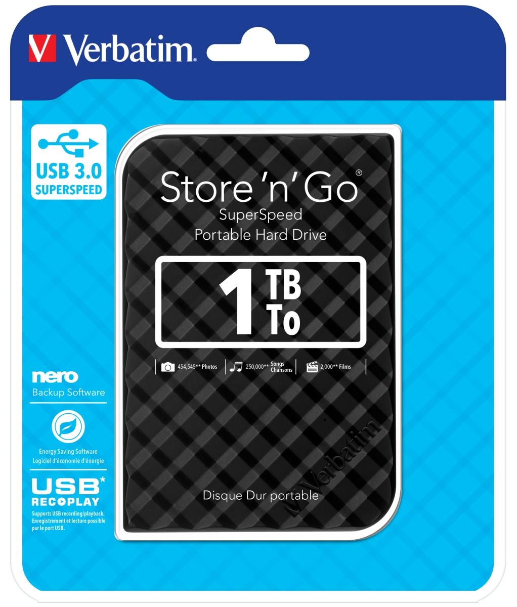 Store n Go USB 3.0 Hard Drive 1TB Black thumbnail