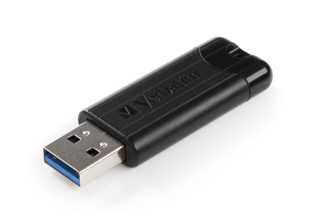 64GB Verbatim Store 'n' Go PinStripe USB 3.0 Blk Flash Drive thumbnail