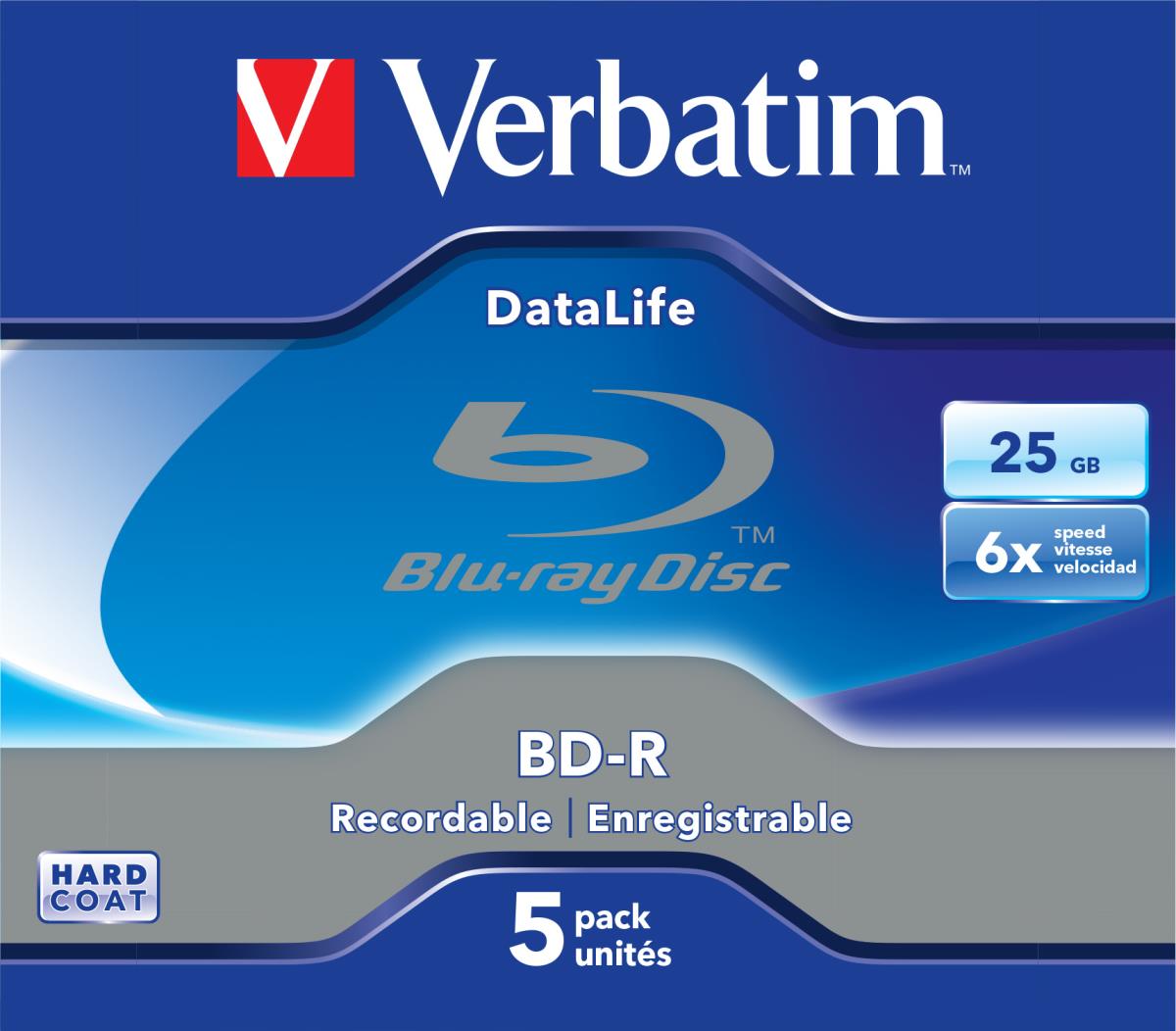 BD-R Single Layer Datalife 25GB 6XWhite Blue 5 Pack thumbnail