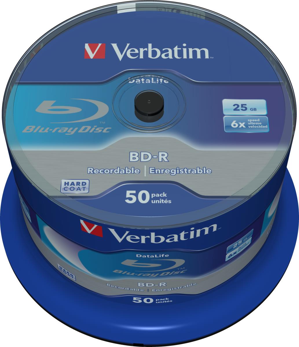 BD-R DATALIFE 25GB 6X WHITE BLUE SURFACE 50 PK SPIN thumbnail