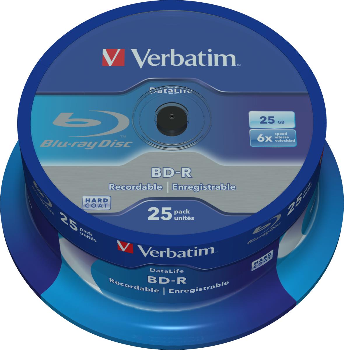 BD-R DATALIFE 25GB 6X WHITE BLUE SURFACE 25 PK SPIN thumbnail